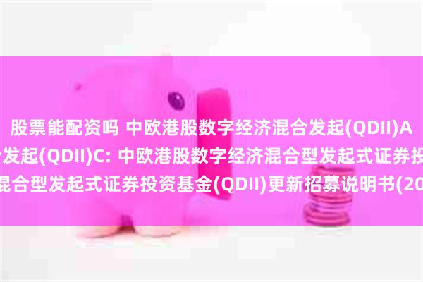 股票能配资吗 中欧港股数字经济混合发起(QDII)A,中欧港股数字经济混合发起(QDII)C: 中欧港股数字经济混合型发起式证券投资基金(QDII)更新招募说明书(2025年7月)