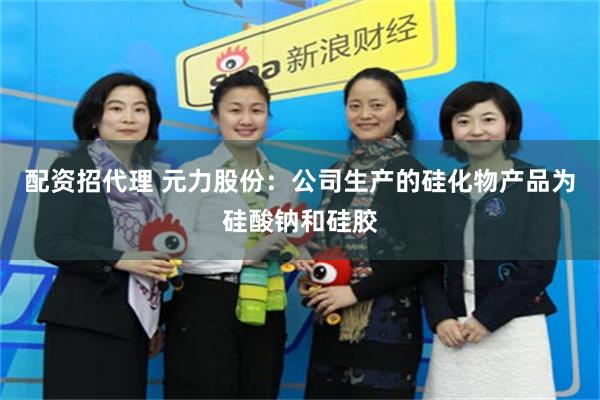 配资招代理 元力股份：公司生产的硅化物产品为硅酸钠和硅胶