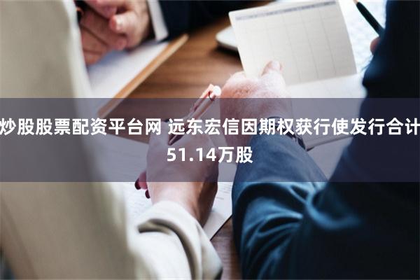 炒股股票配资平台网 远东宏信因期权获行使发行合计51.14万股