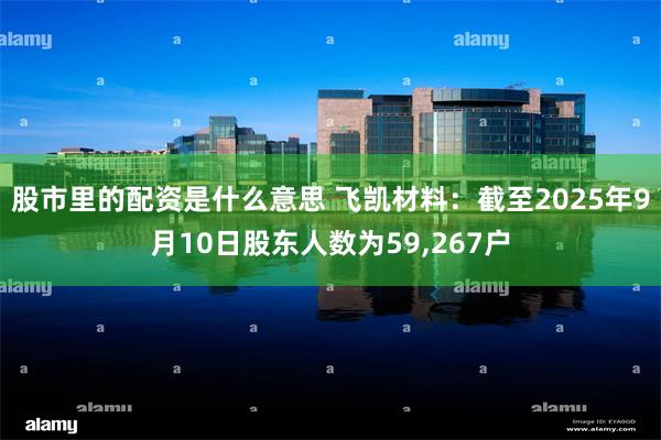股市里的配资是什么意思 飞凯材料：截至2025年9月10日股东人数为59,267户
