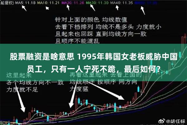股票融资是啥意思 1995年韩国女老板威胁中国员工,只有一人宁死不跪,最后如何?