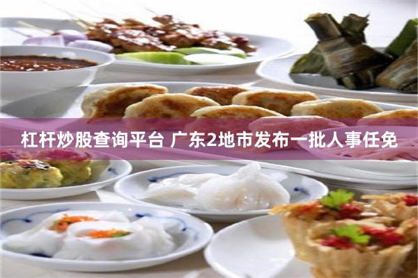 杠杆炒股查询平台 广东2地市发布一批人事任免