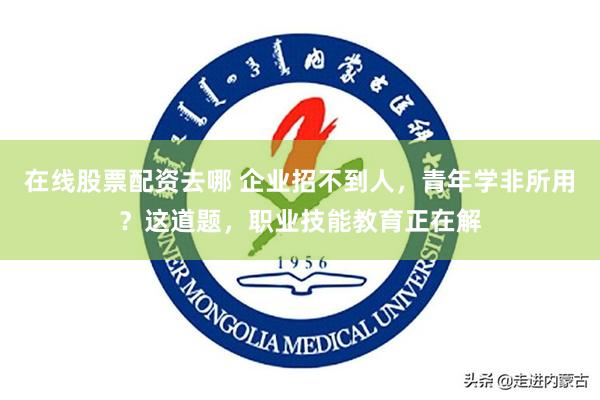 在线股票配资去哪 企业招不到人，青年学非所用？这道题，职业技能教育正在解