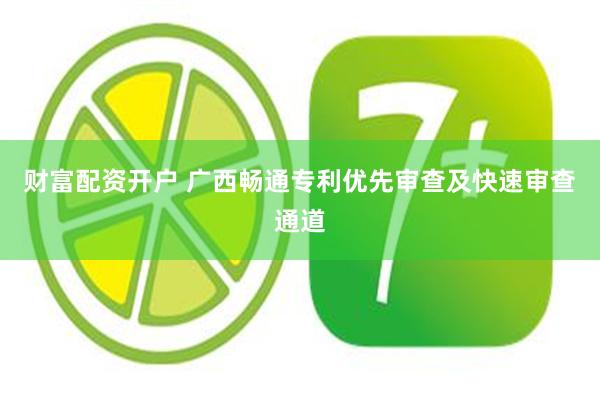 财富配资开户 广西畅通专利优先审查及快速审查通道