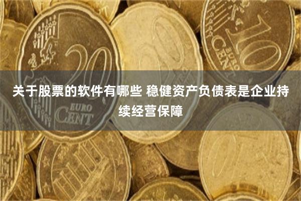 关于股票的软件有哪些 稳健资产负债表是企业持续经营保障